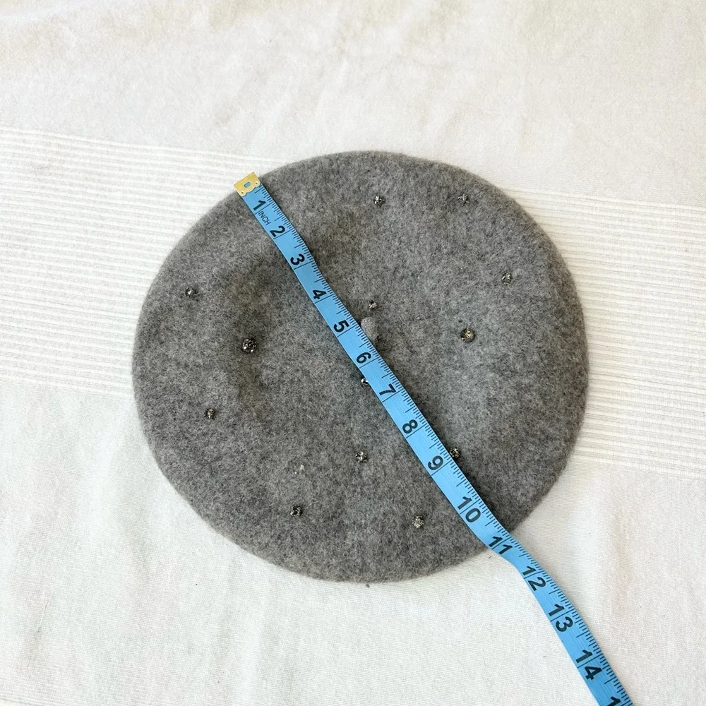H&M Felted Wool Rhinestone Beret - Picture 13 of 14